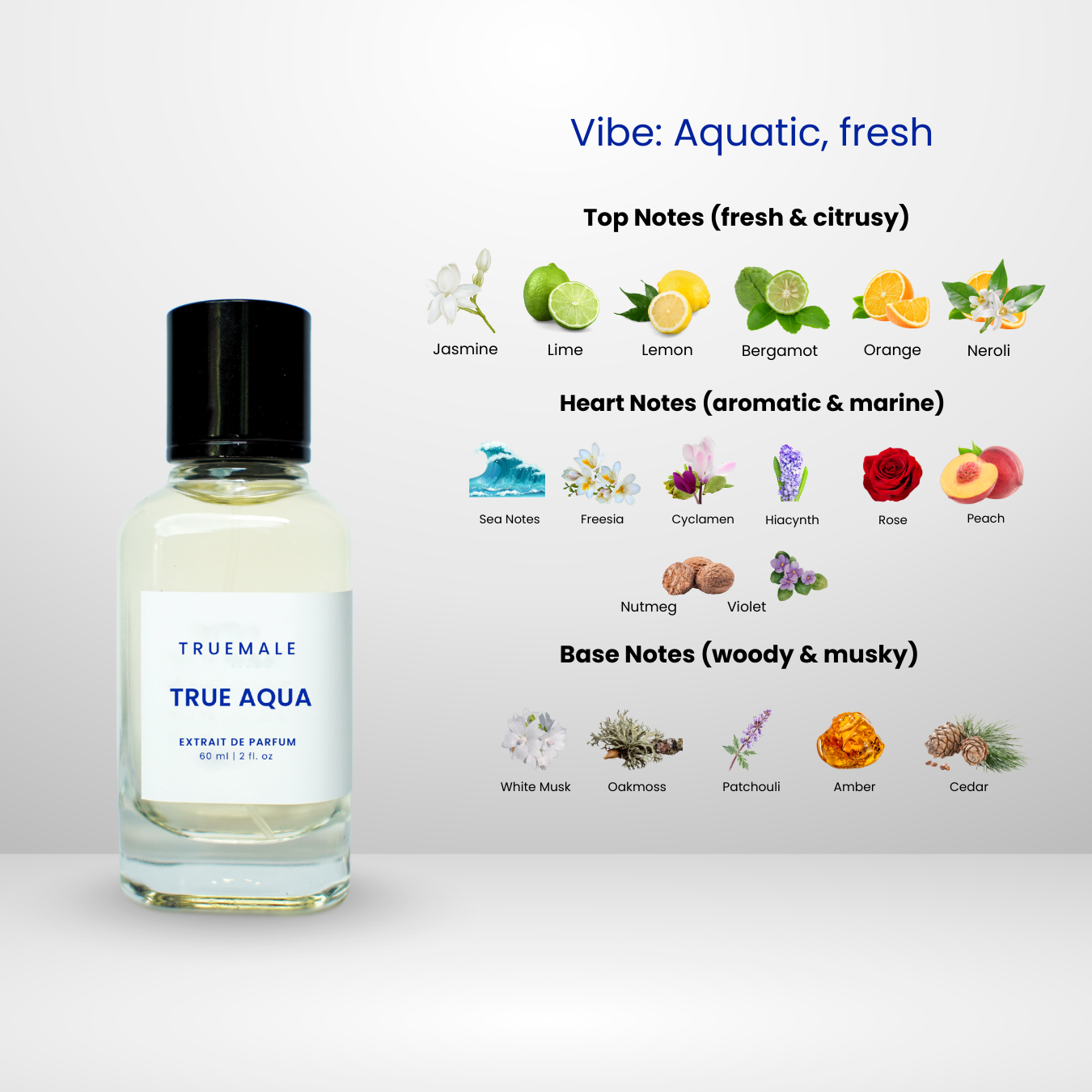 TRUE AQUA Male Perfume - 60ml
